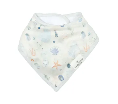 Bandana Bib Set, Seashells
