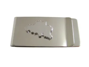 Belgium Map Shape Money Clip