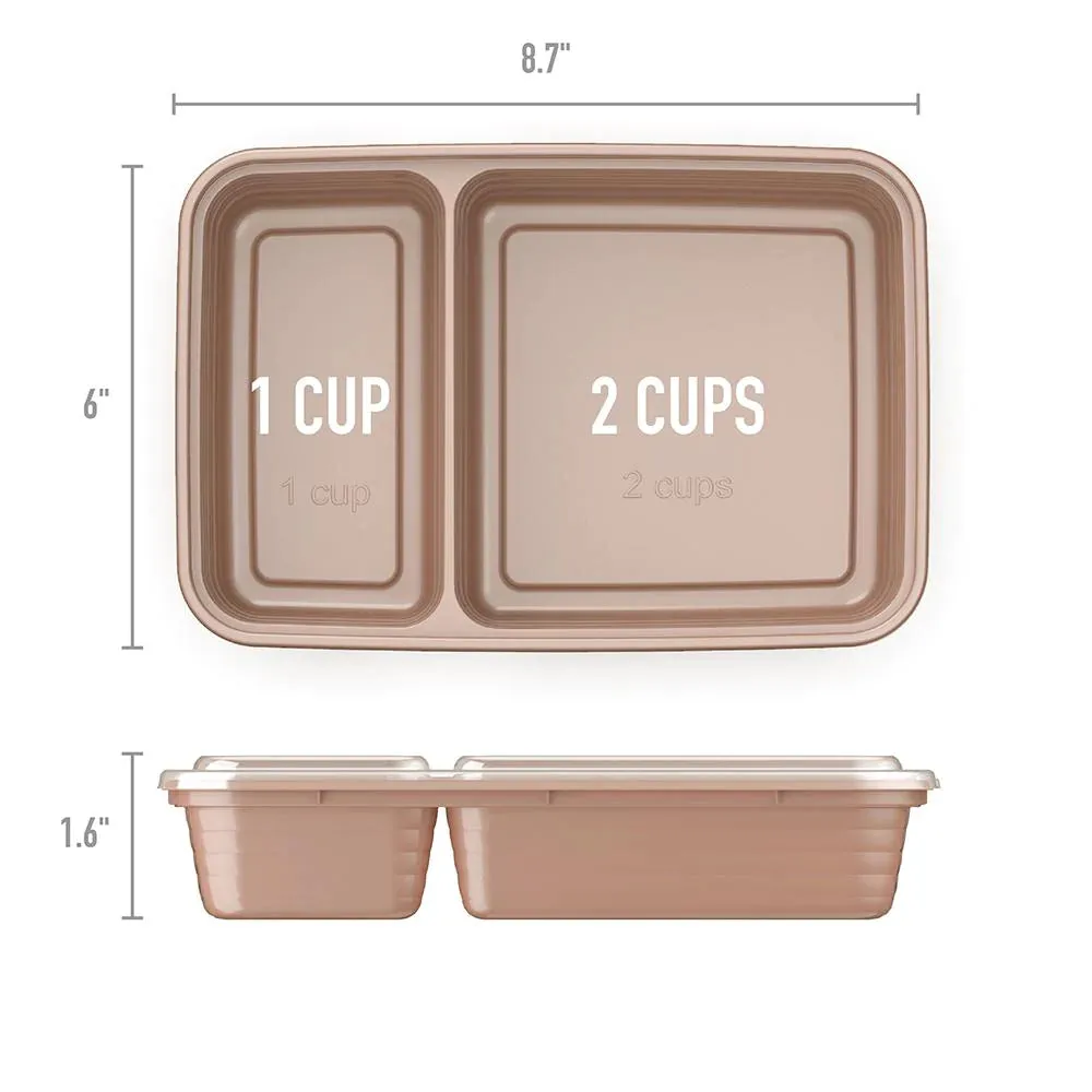 Bentgo Prep 2-Compartment Meal Prep Containers