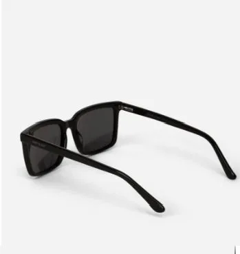 BIDLE-2 RECYCLED RECTANGLE SUNGLASSES - black or clear smoke