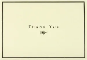 Black & Cream Thank You Boxed Set of 14