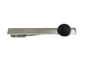 Black Onyx Gemstone Tie Clip
