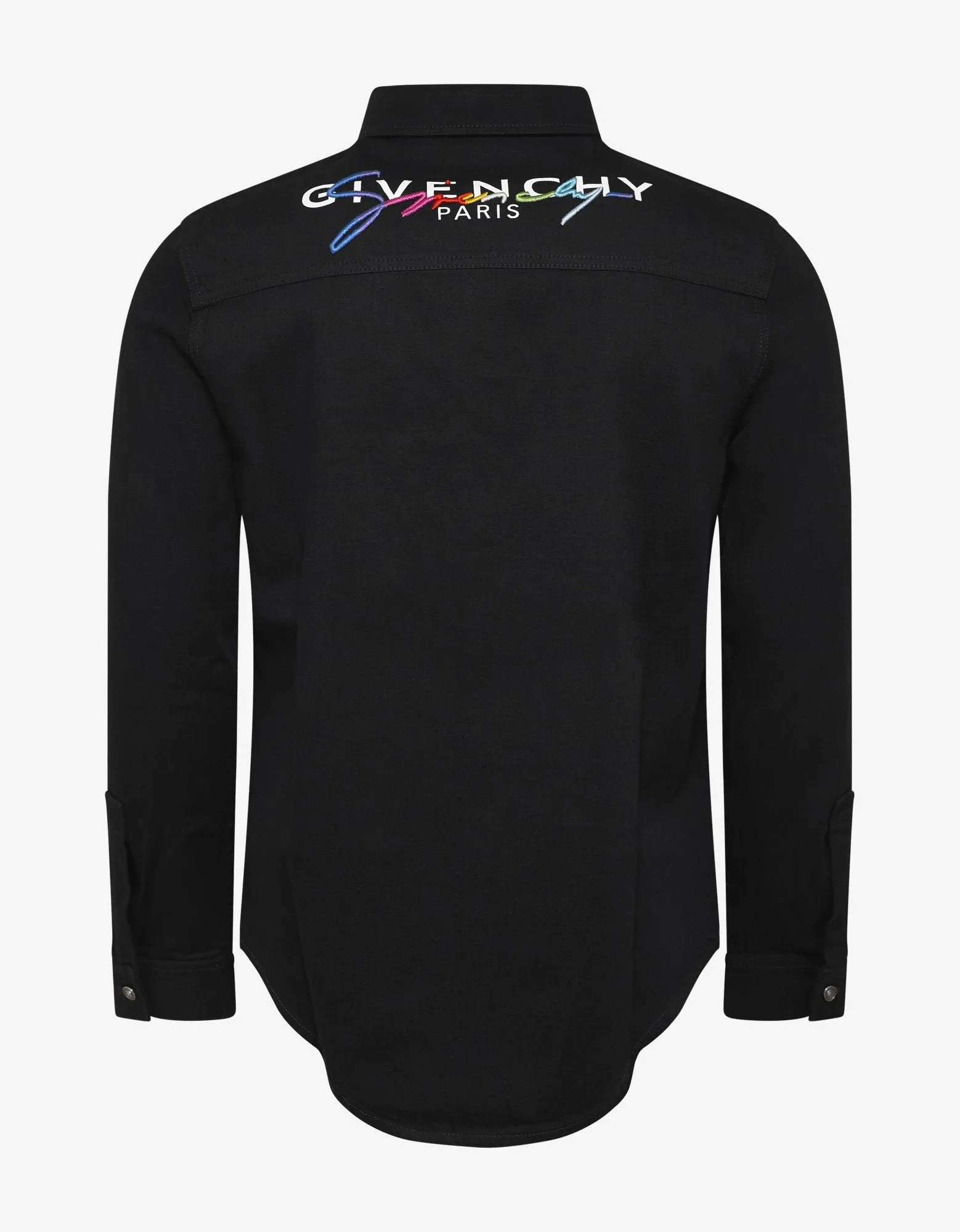 Black Rainbow Logo Denim Shirt