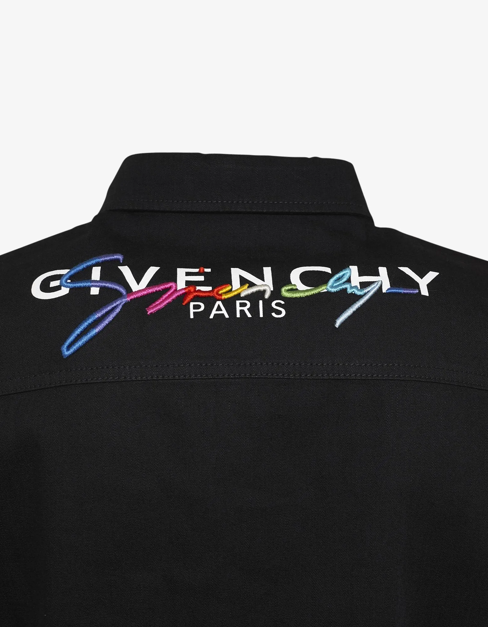 Black Rainbow Logo Denim Shirt