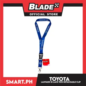 Blade ID Lace Toyota Car Accessory Fabric Lanyard Neck Strap Detachable Clip 9015 (Blue & Red)