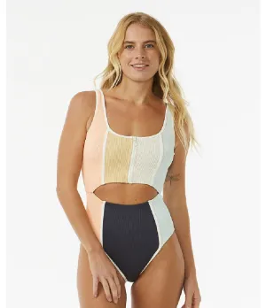 BLOCK PARTY SPLICE GOOD 1 PIECE SWIMWEAR