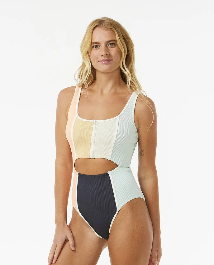 BLOCK PARTY SPLICE GOOD 1 PIECE SWIMWEAR