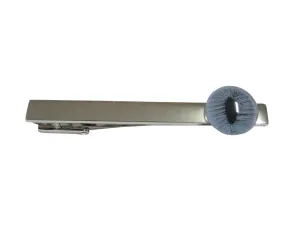 Blue Cat Eye Design Square Tie Clip