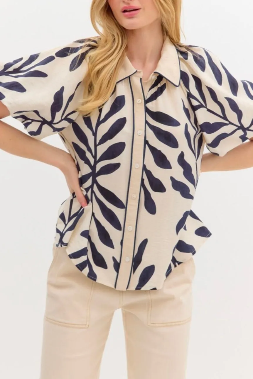 Bubble Sleeve Top