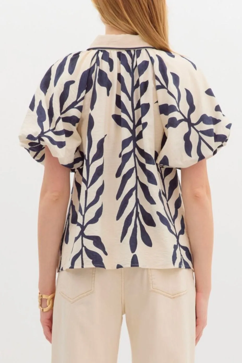 Bubble Sleeve Top