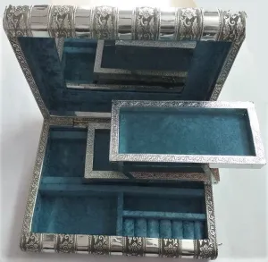 Butterflies Silver Jewellery Box