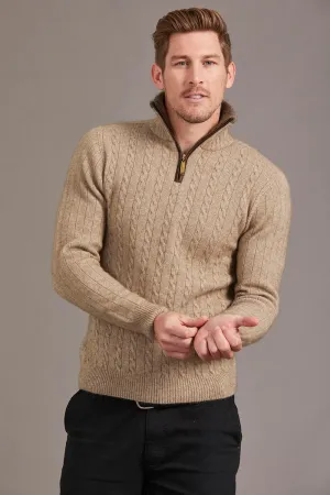 Cable Jersey With Contrast