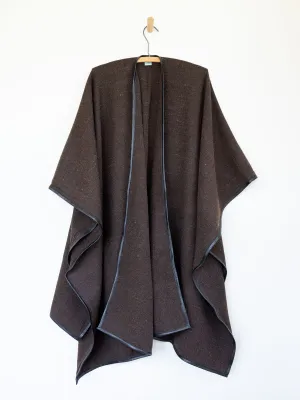 Cape with Leather Trim