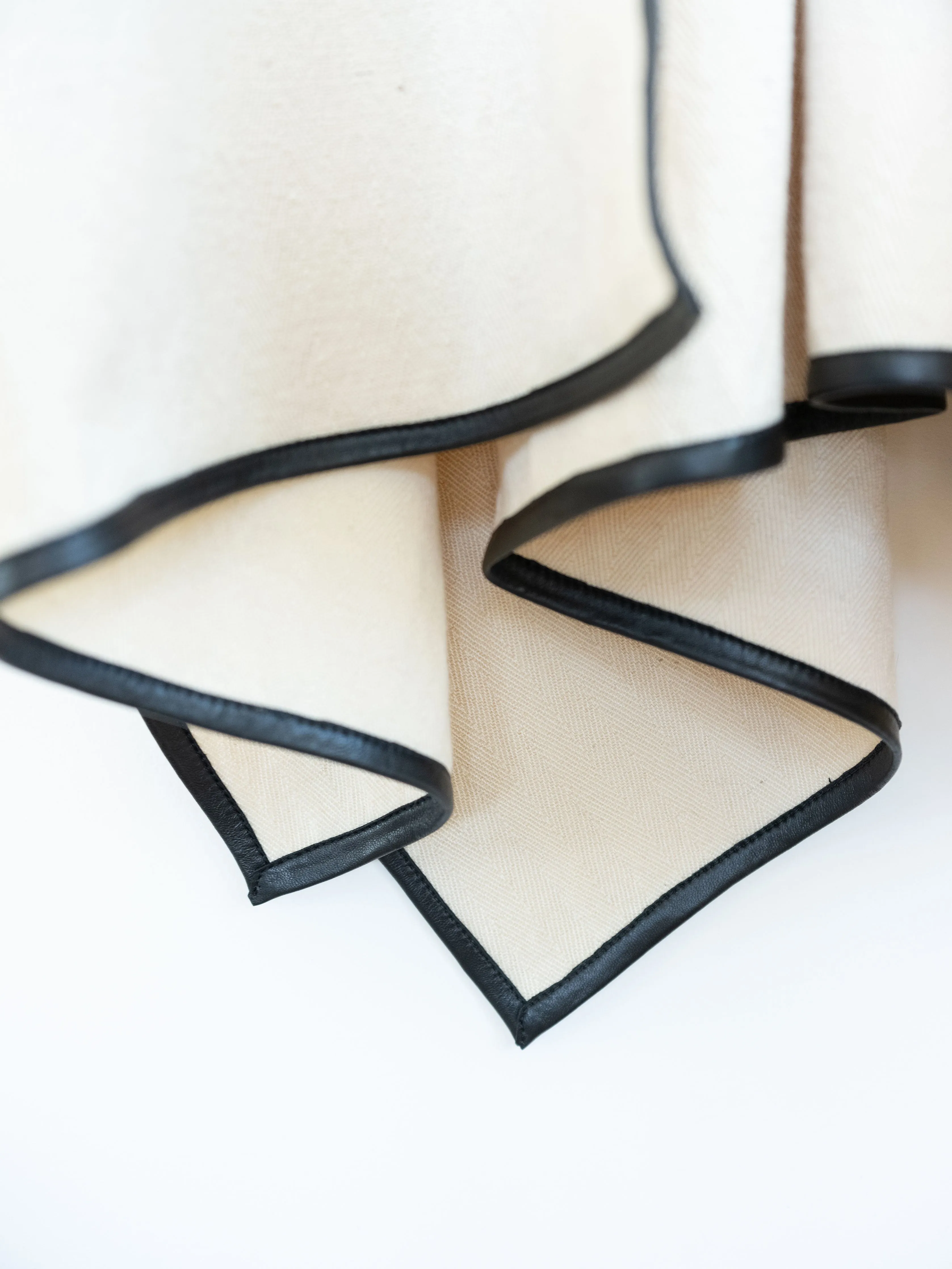 Cape with Leather Trim