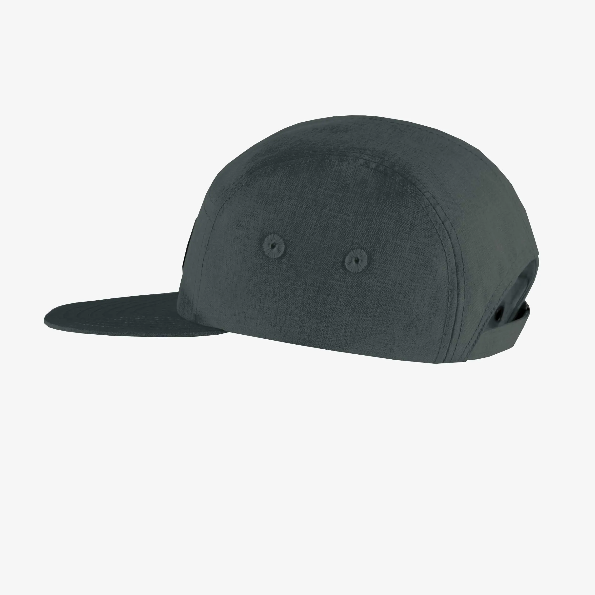 Casquette marine à visière plate en lin et coton, enfant || Navy cap with flat visor in linen and cotton, child