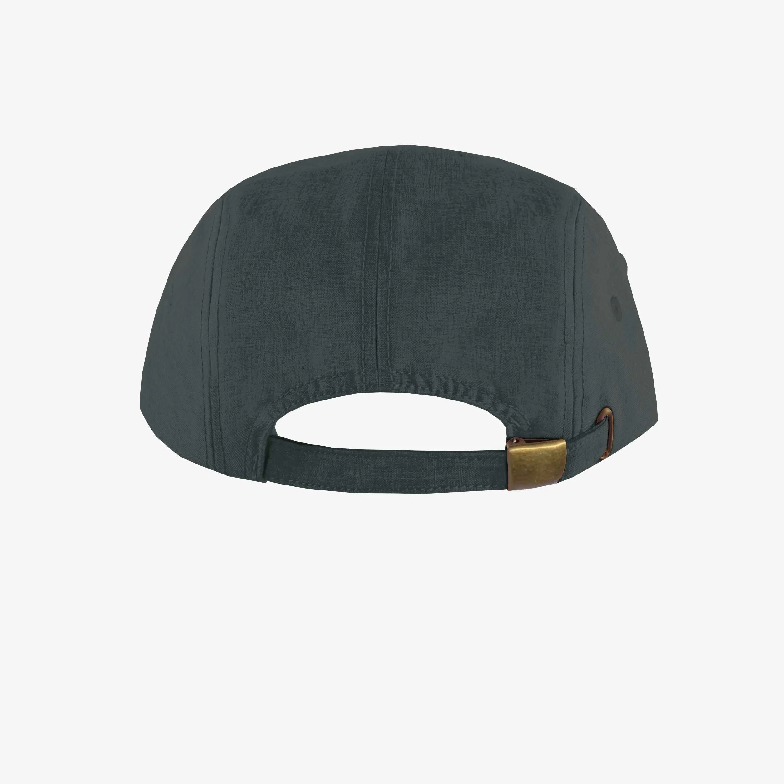Casquette marine à visière plate en lin et coton, enfant || Navy cap with flat visor in linen and cotton, child