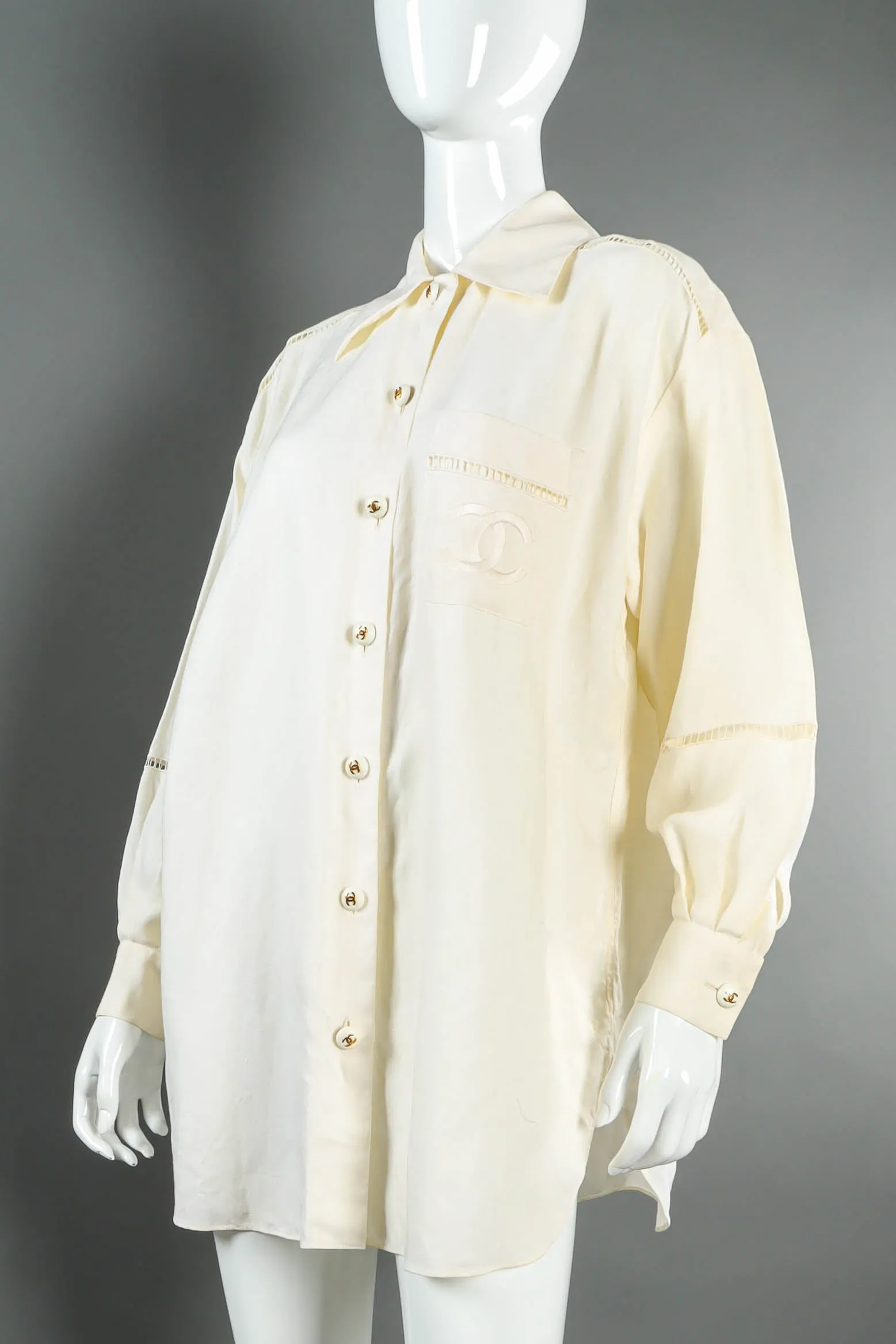 CC Linen Cutout Blouse