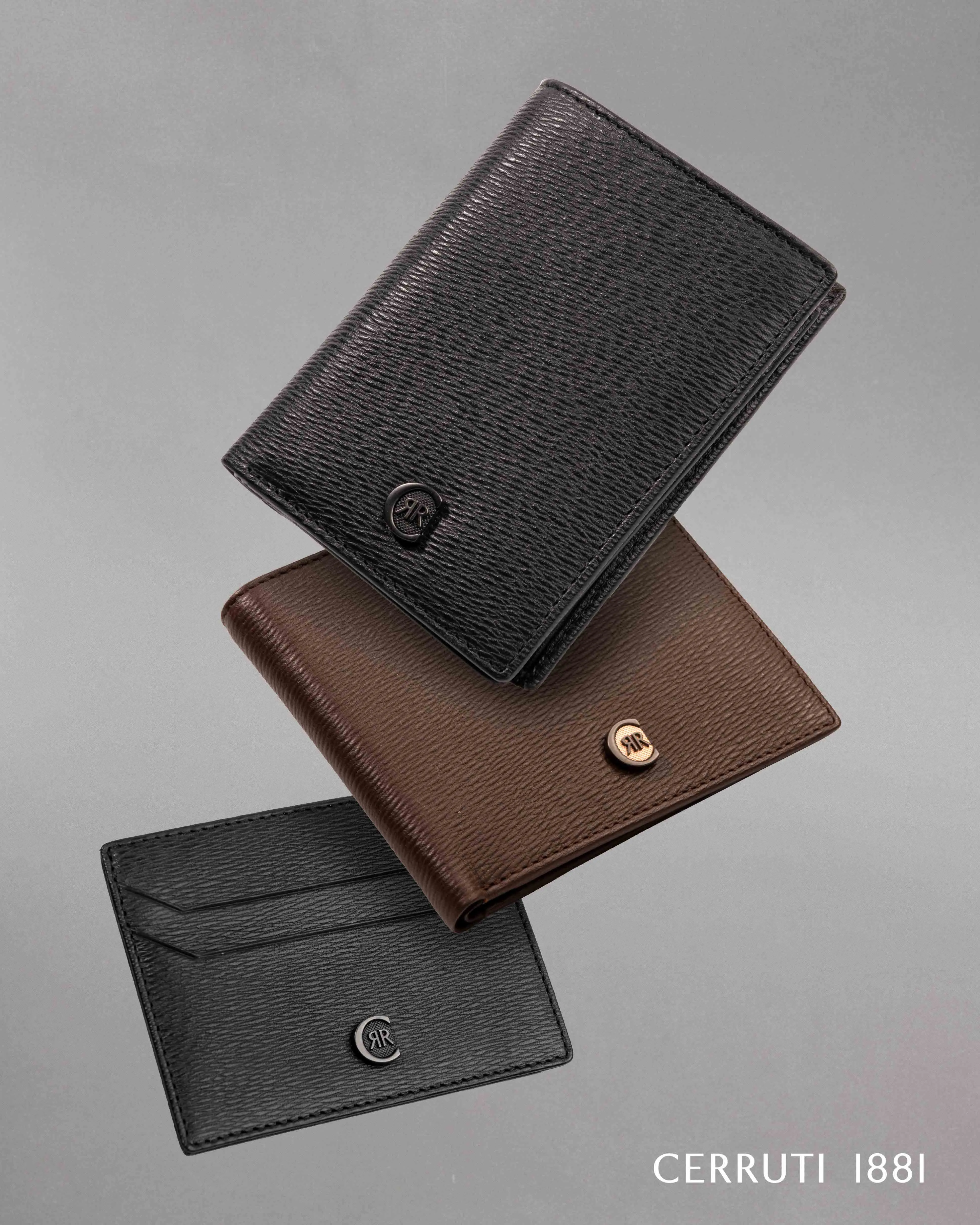 CERRUTI 1881 NLF202A-Card holder with flap Bond Black