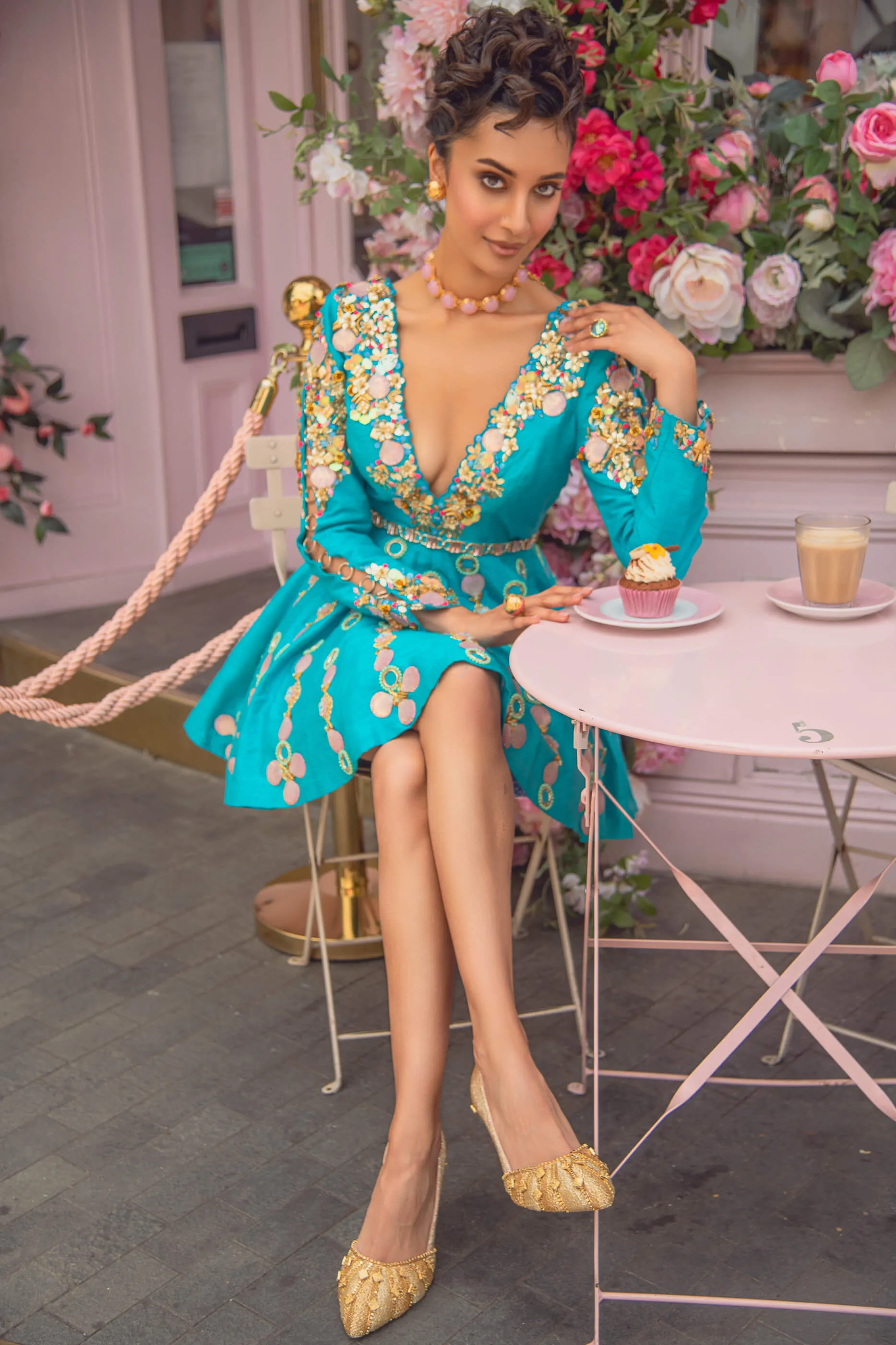 Cerulean Blue Babydoll Dress