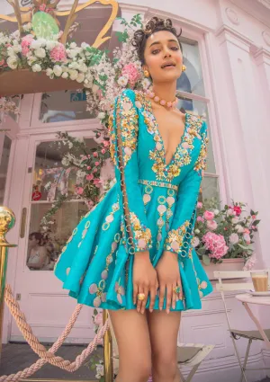 Cerulean Blue Babydoll Dress