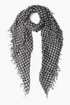 chan luu cashmere and silk black gingham scarf
