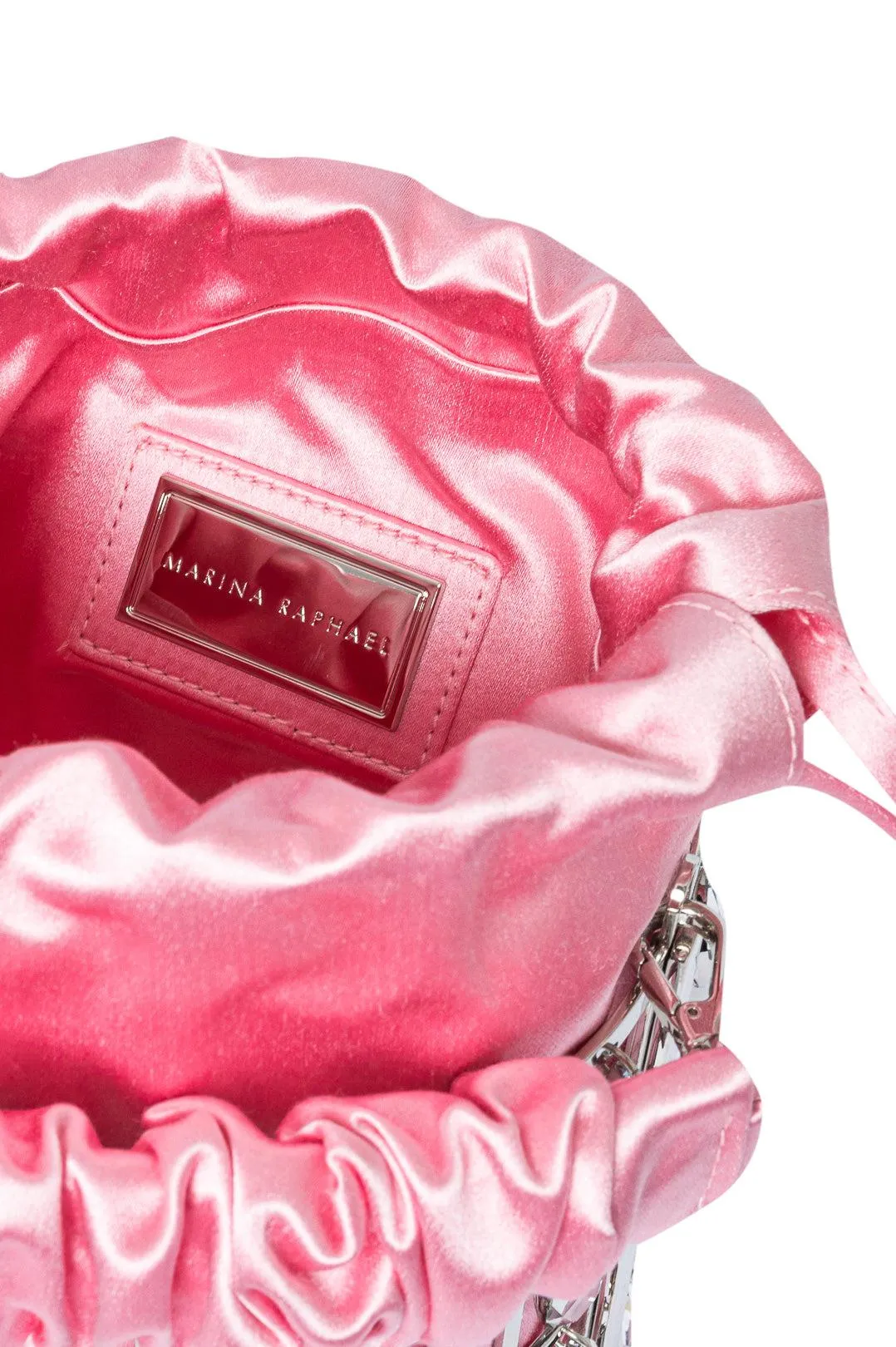 Chandelier silk bucket bag