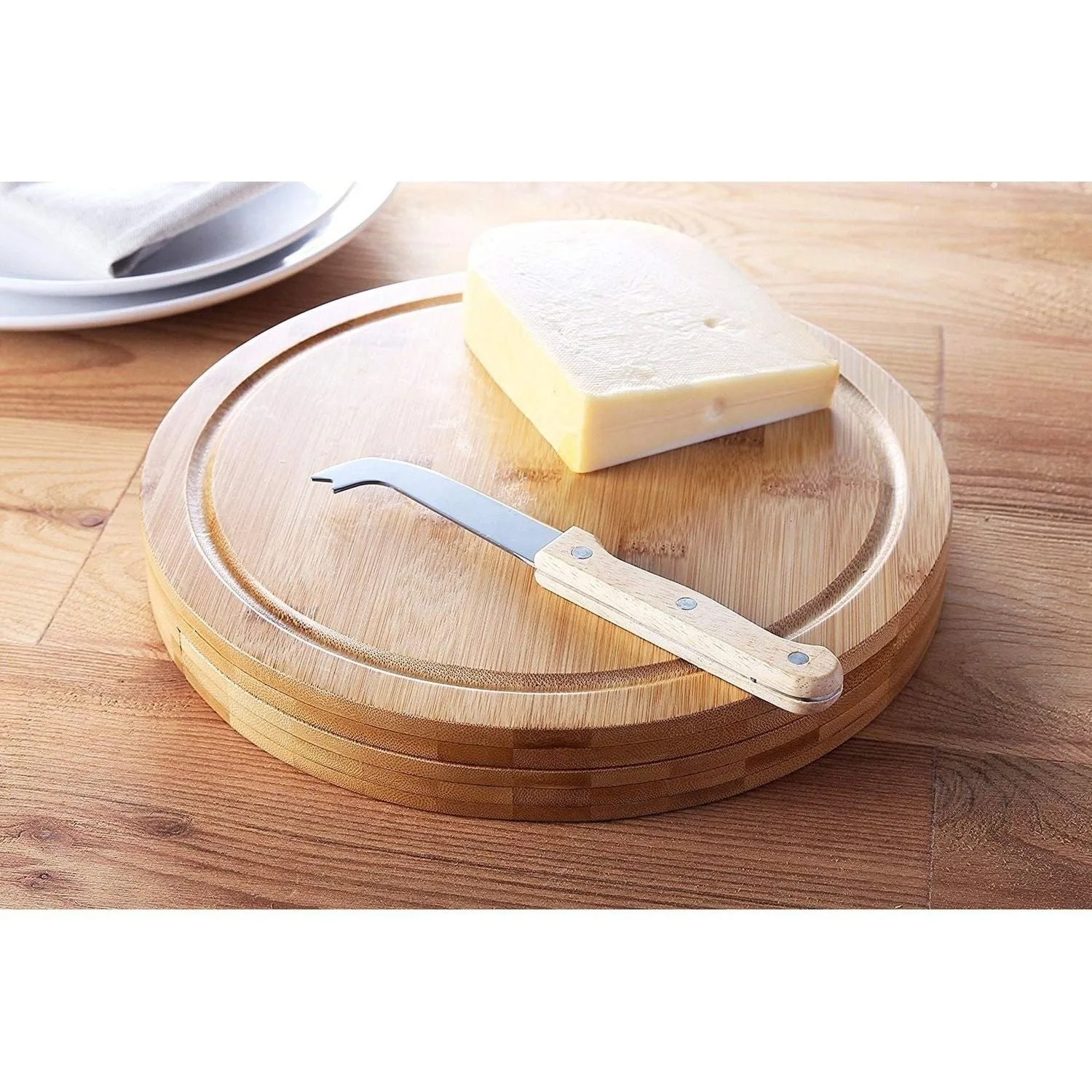 Cheese Board Set Charcuterie Meat Board   1 Bamboo Cutting Board 5 Knife Tools