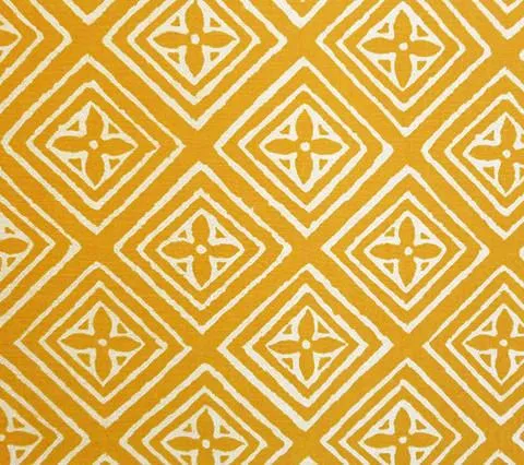 China Seas Fabric: Fiorentina - Custom Maize on Tinted 100% Linen