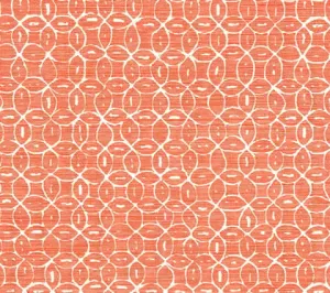 China Seas Fabric: Melong Batik Reverse - Custom Orange on Tinted Belgian Linen/Cotton