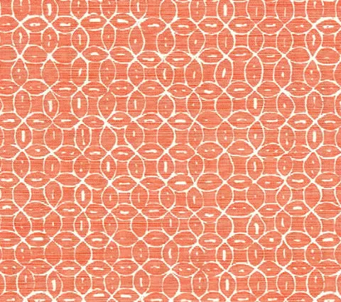 China Seas Fabric: Melong Batik Reverse - Custom Orange on Tinted Belgian Linen/Cotton