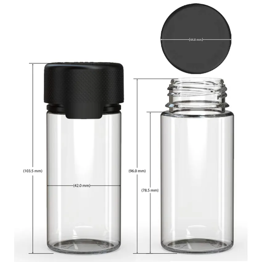 Chubby Gorilla 100Ml Aviator Cr Bottle With Inner Seal & Tamper Evident Break-Off Band (Clear Natural Bottle With Opaque White Closure) - (400 Count)