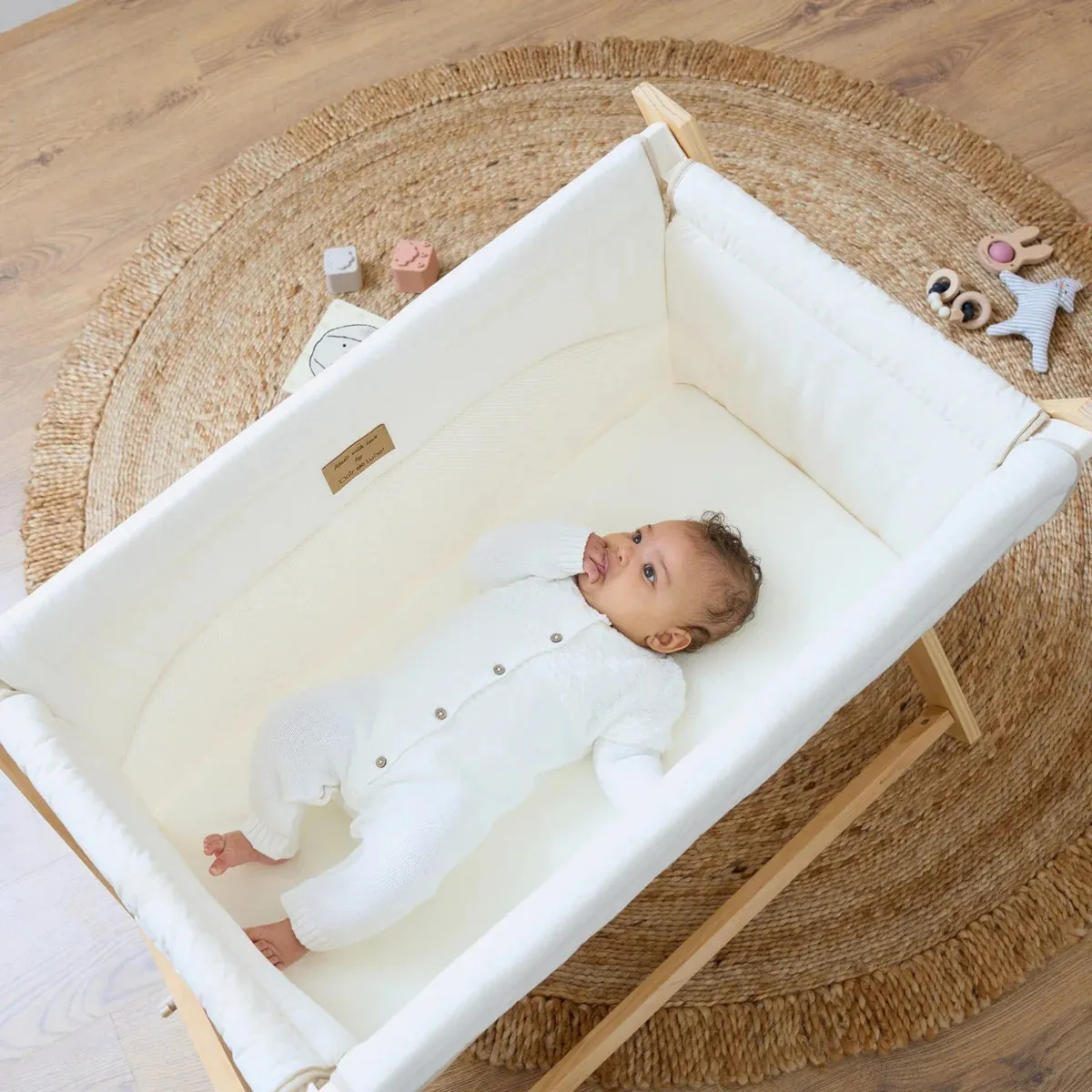 Clair De Lune Folding Crib - Cream