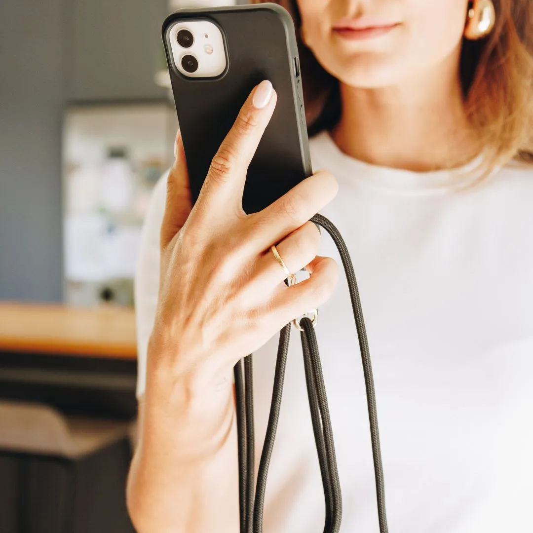 Classic Black Braided Strap