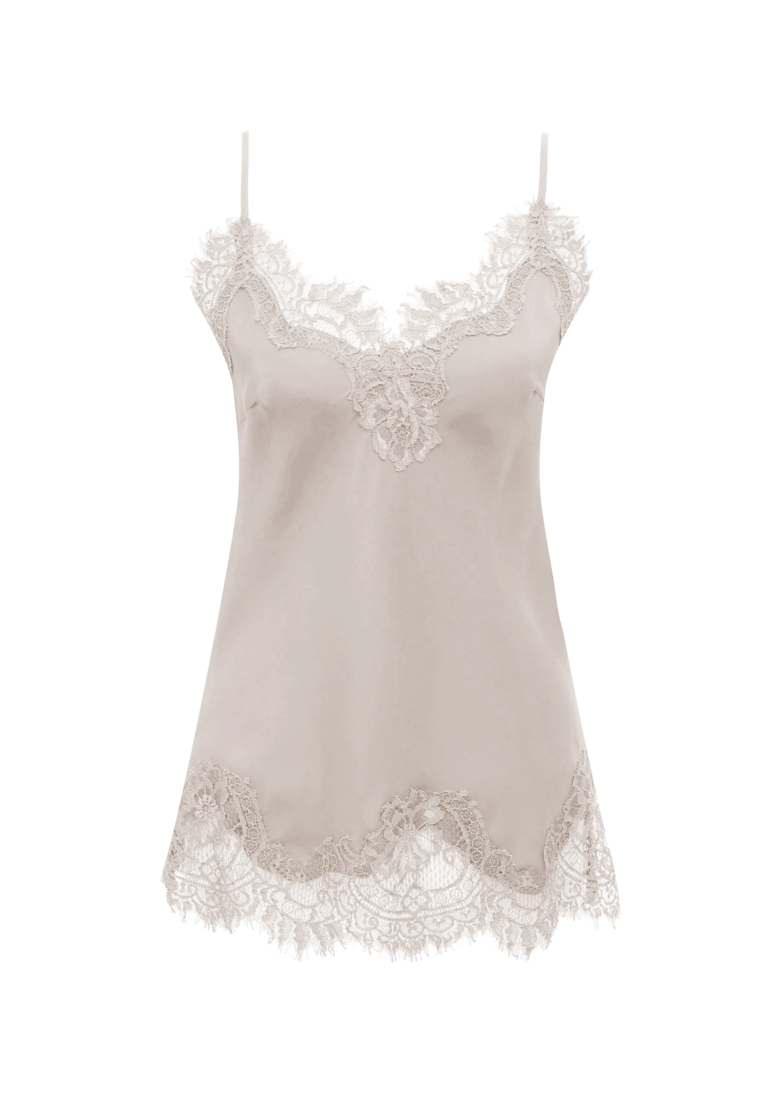 Coco Lace Silk Cami -  Antique White