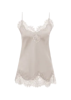 Coco Lace Silk Cami -  Antique White