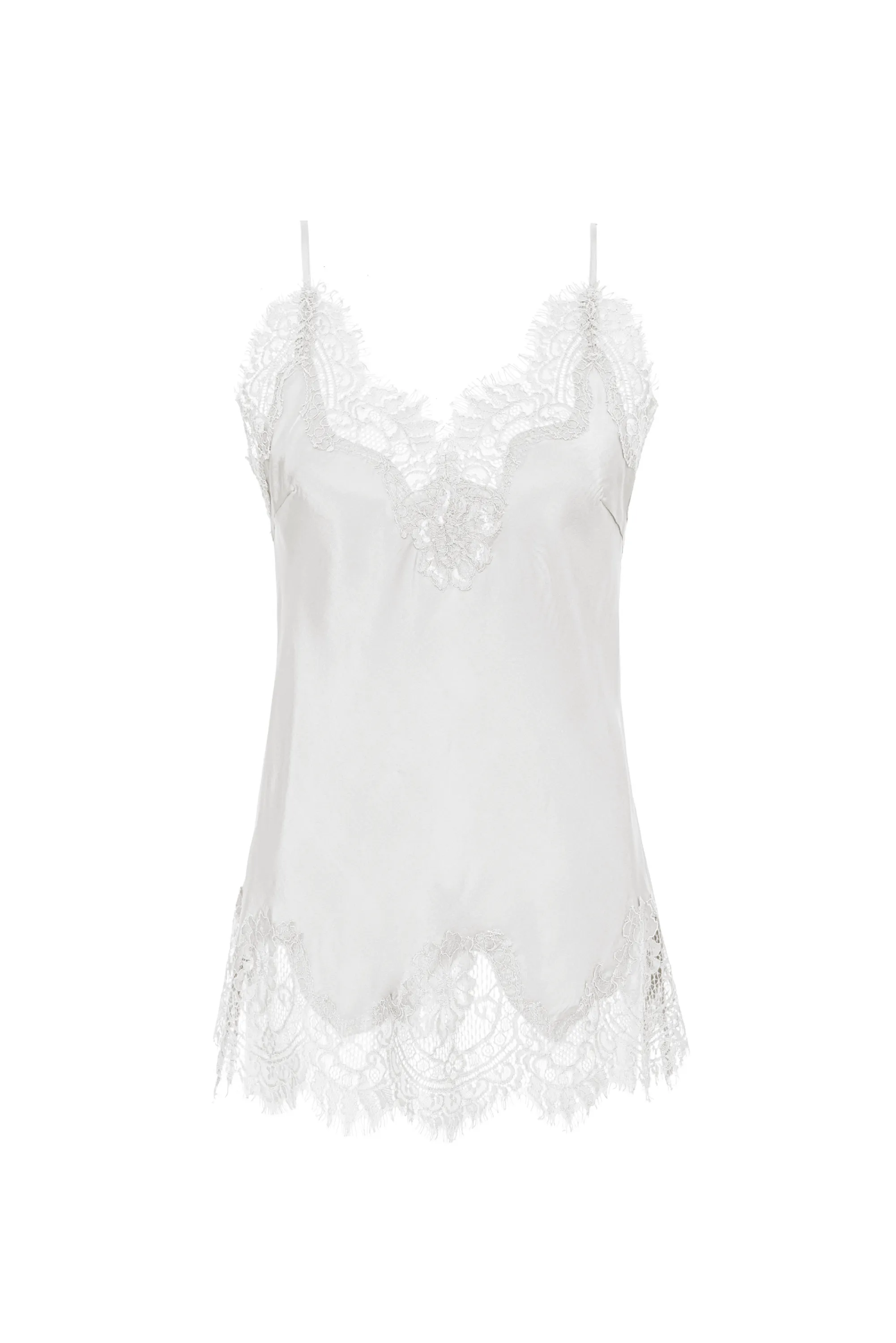 Coco Lace Silk Cami - Cloud
