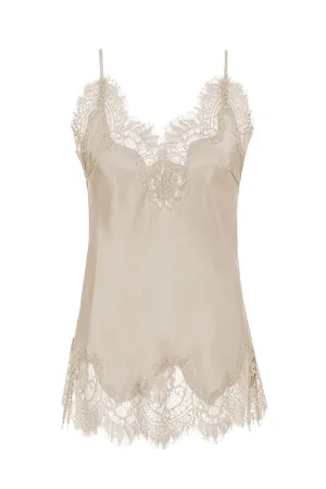 Coco Lace Silk Cami Pearl
