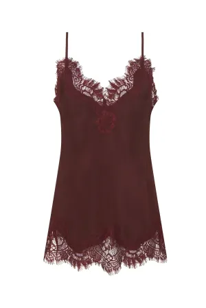 Coco Lace Silk Cami Plum