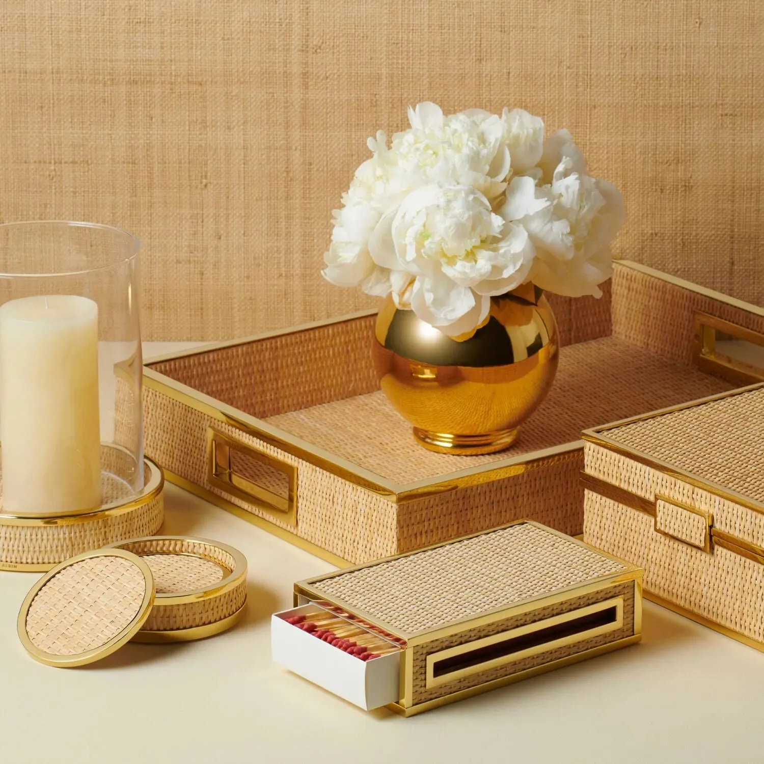 Colette Cane Coaster Set of 4