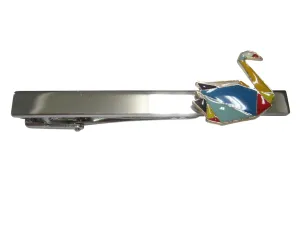 Colorful Origami Swan Bird Tie Clip