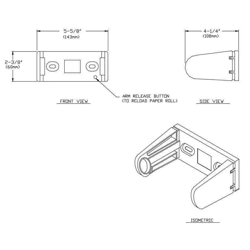 Commercial Toilet Paper Dispenser, Surface-Mounted, Zinc w/ Chrome Finish ASI 8010