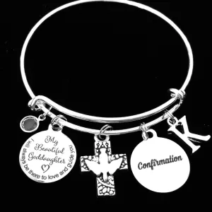 Confirmation Gift for Goddaughter Confirmation Expandable Charm Bracelet Adjustable Bangle