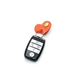 Coral Leather Key Holder