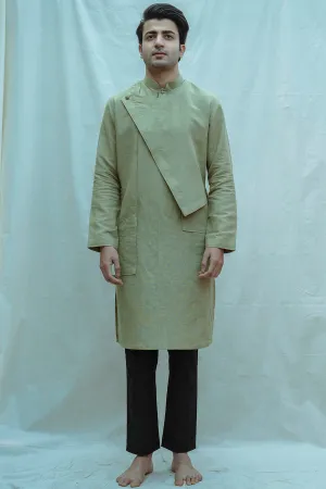Cotton X Linen Overlap Kurta Set