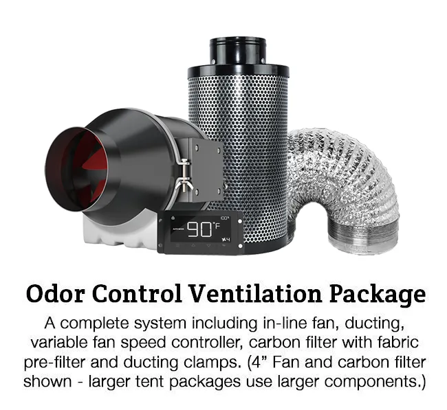 Covert 4' X 8' Deluxe Harvest Drying Package with Odor Control and Extraction Kit With Automated Ventilation Package
