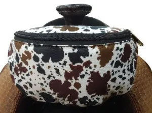 Cow Print Insulated Nylon Saddle Pouch
