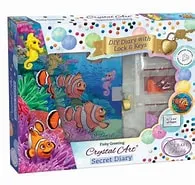 Craft Buddy | Orange & Blue Fishy Greeting Crystal Art Secret Diary Kit