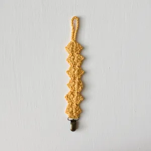 Crochet Pacifier Clip - Yellow