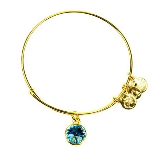 Crystal Birthstone March Bangle
