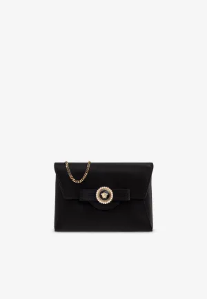 Crystal Gianni Ribbon Satin Clutch Bag